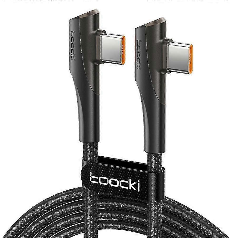 Type A TOOCKI TQ-X15C2 1m Angled Design USB-C to USB-C Cable 100W Fast Charging Data Cord