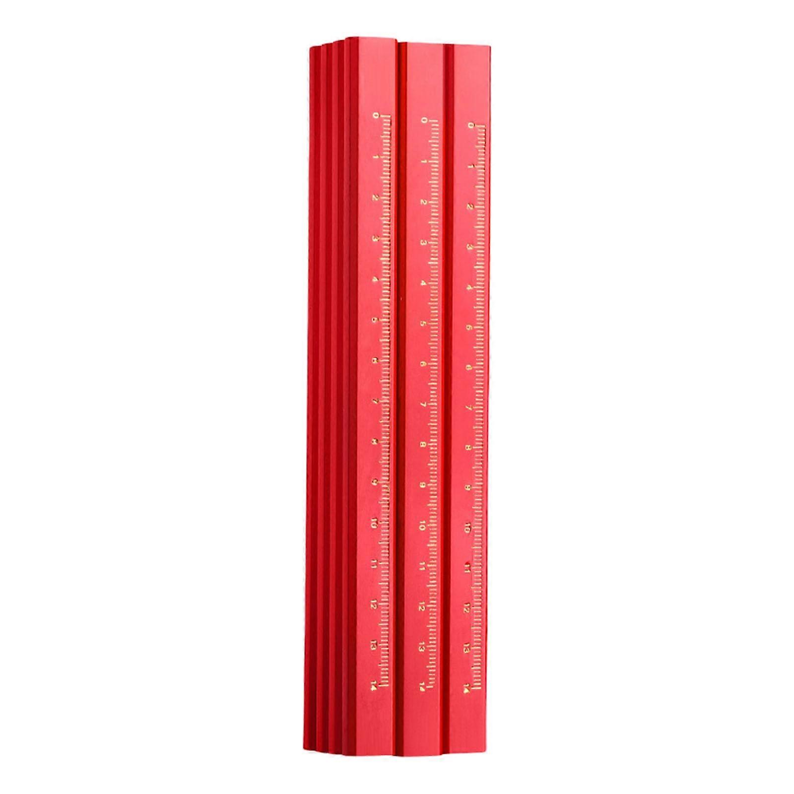 12 PCs Woodworking Marking Pencils Octagonal Black Red Flat Tip Construction Tools for Carpenters Red Core