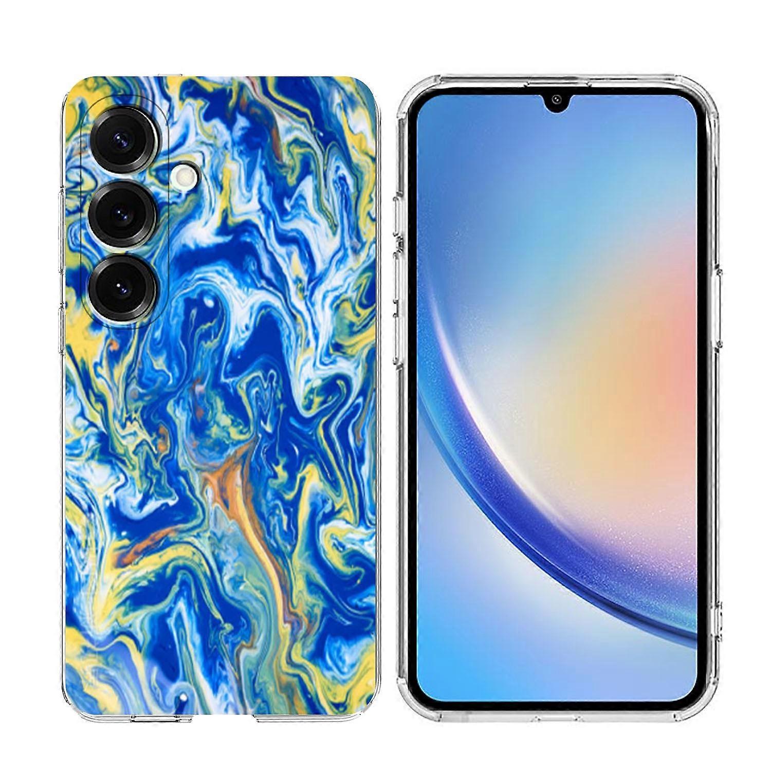 For Samsung Galaxy A34 5G Case Marble Pattern Printing Soft TPU Phone Cover