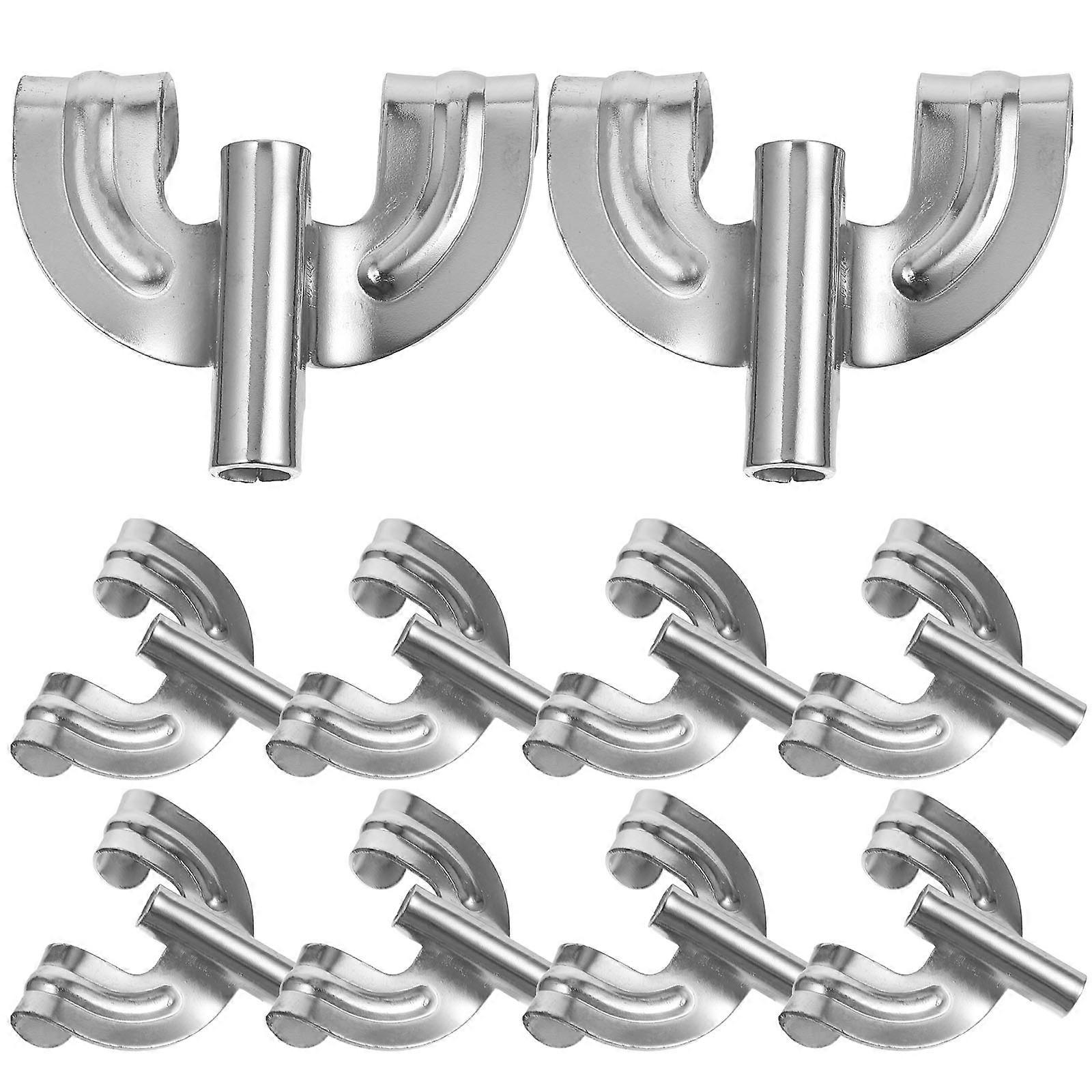 Percussion Claw Hook 10Pcs For Bass Drum Drummers 5.5X2Cm Silver Hook Replacement Part