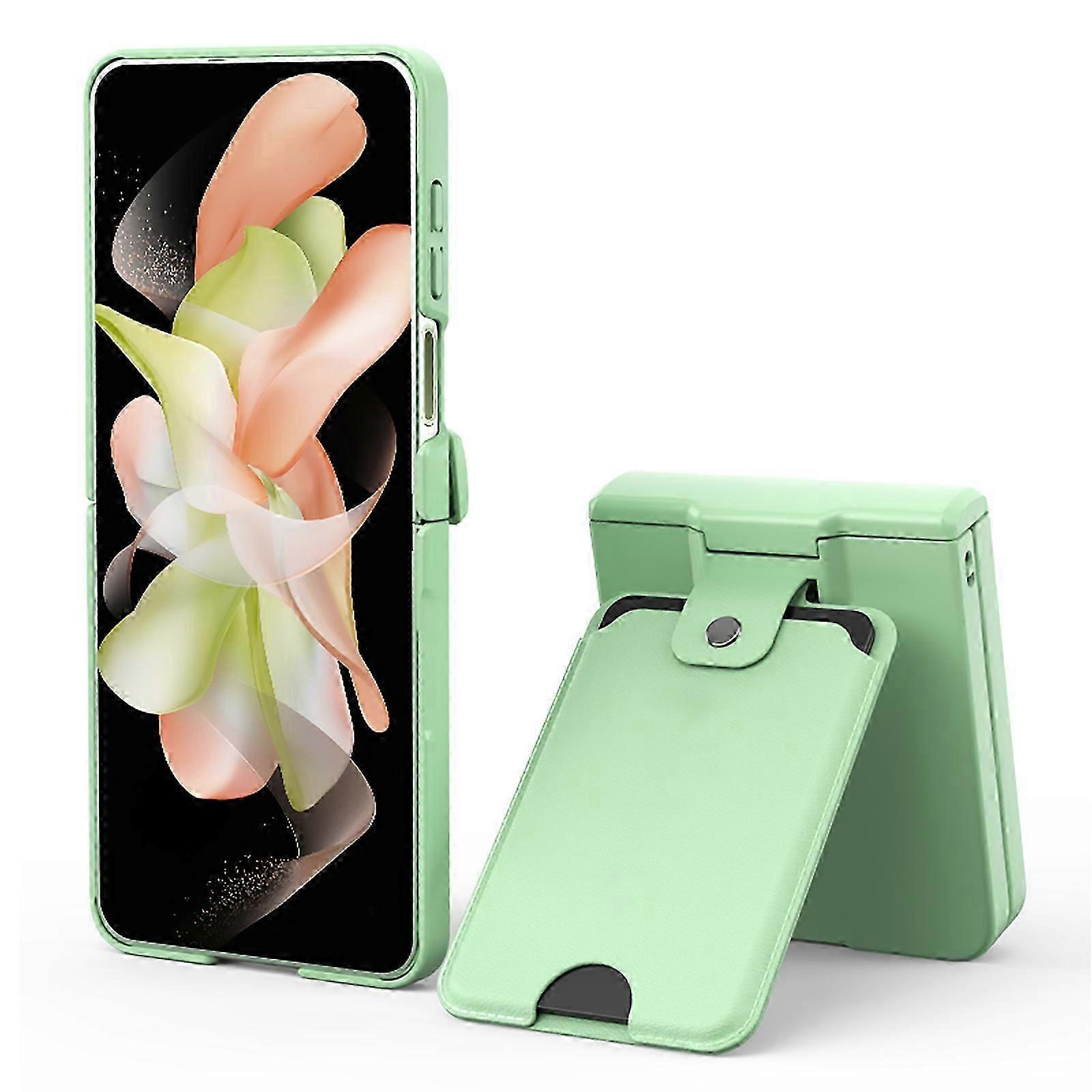 لحماية مفصلة زنبركية من سامسونج جالاكسي زد فليب 5 ، حافظة Z Flip 5 مع حامل حزمة بطاقة ، غطاء شامل للكمبيوتر الشخصي مقاوم للصدمات ل Z Flip 5