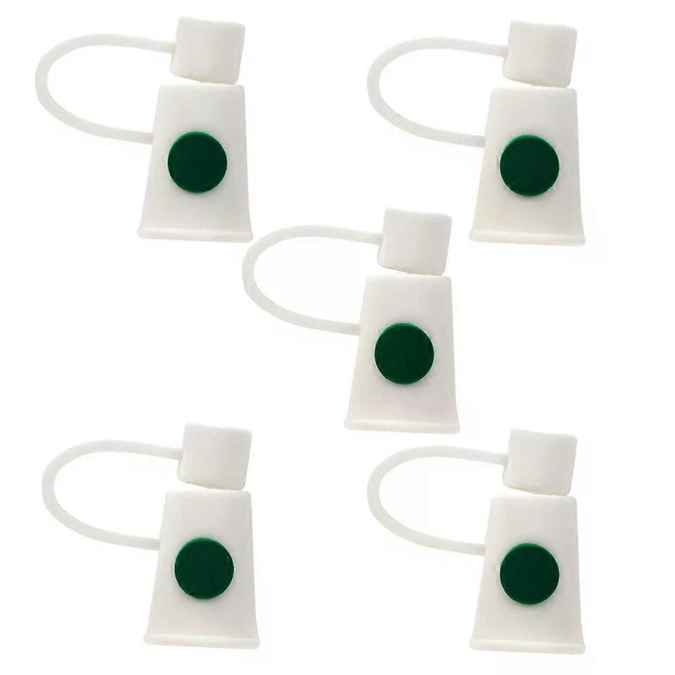 Straw Covers, 5PCS Reusable Dust-proof Leakproof Straw Caps Plugs