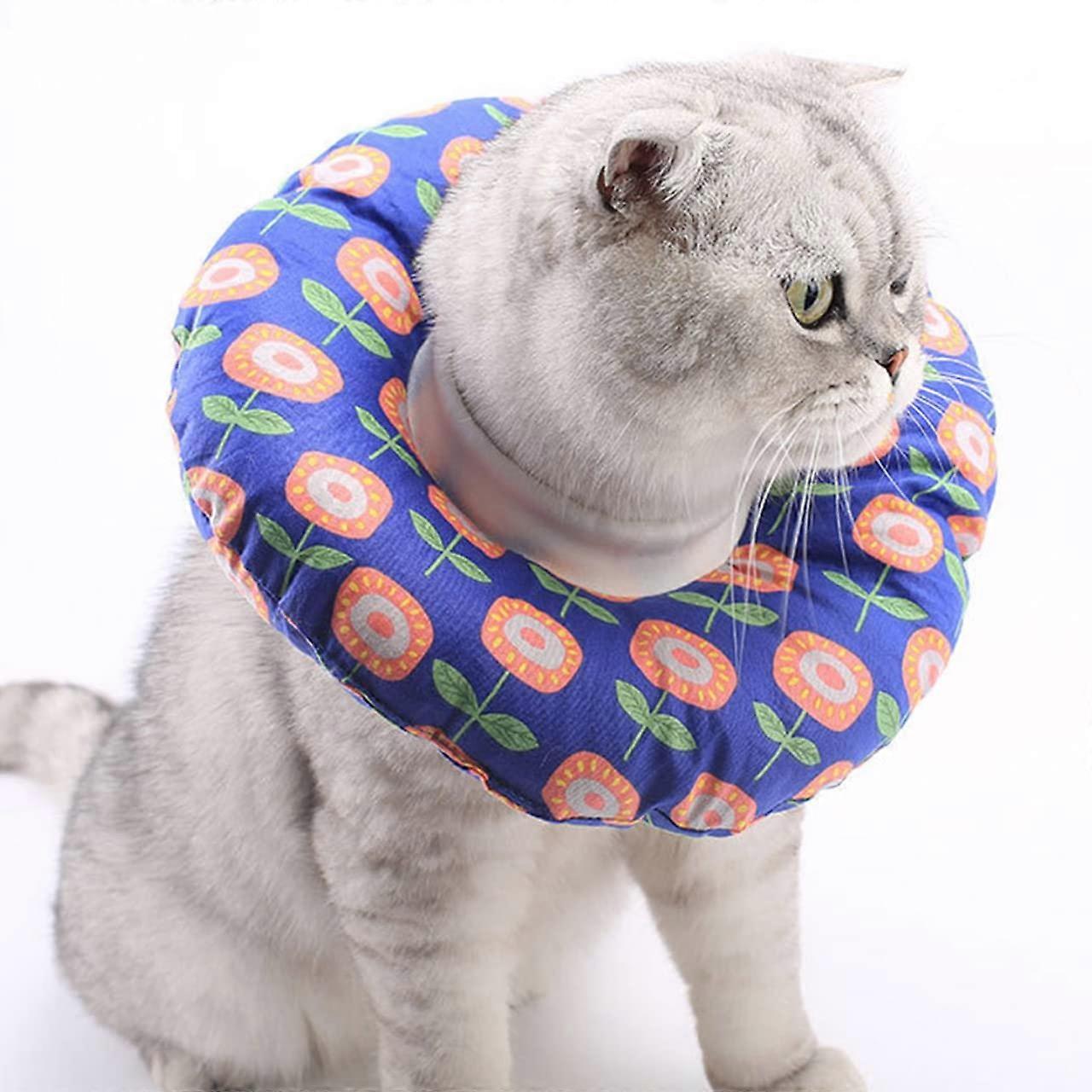 Cat Recovery Collar Adjustable Soft Post Surgery Collar for Wound Healing Protection 13-22cm Size I