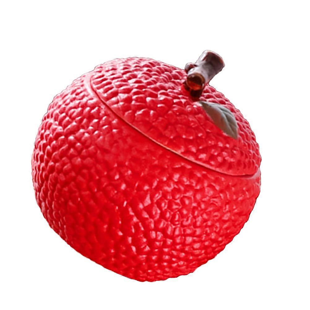 Ceramic Tea Jar Litchi Shaped Loose Tea Canister Multi function Tea Jar Sealed Tea Jar