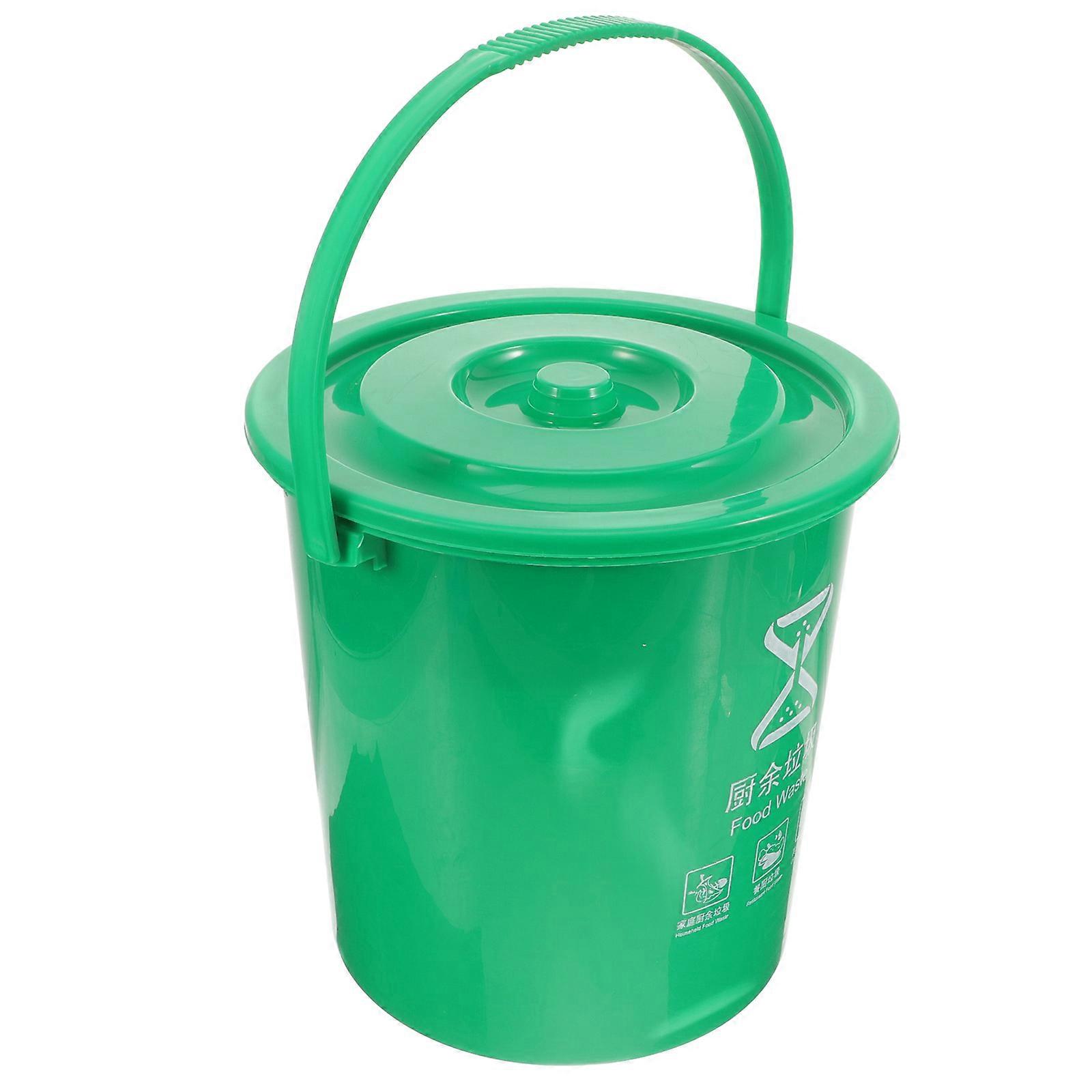 Portable Compost Pail with Lid and Filter, Kitchen Bin for Food Waste Recycling, Plastic Design with Carry Handle, Easy to Use and Transport