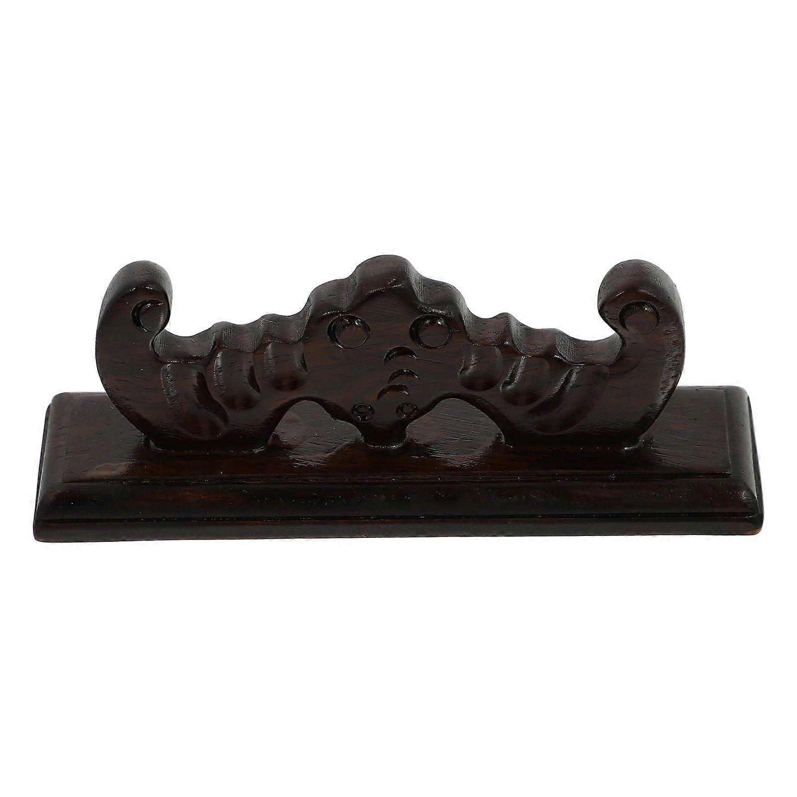 حامل فرشاة الفنان مصمم على الطراز الصيني التقليدي مثالي لتنظيم الأقلام 13.5X5.5X3.7 سم مع تشطيب مصقول آمن 1 قطعة