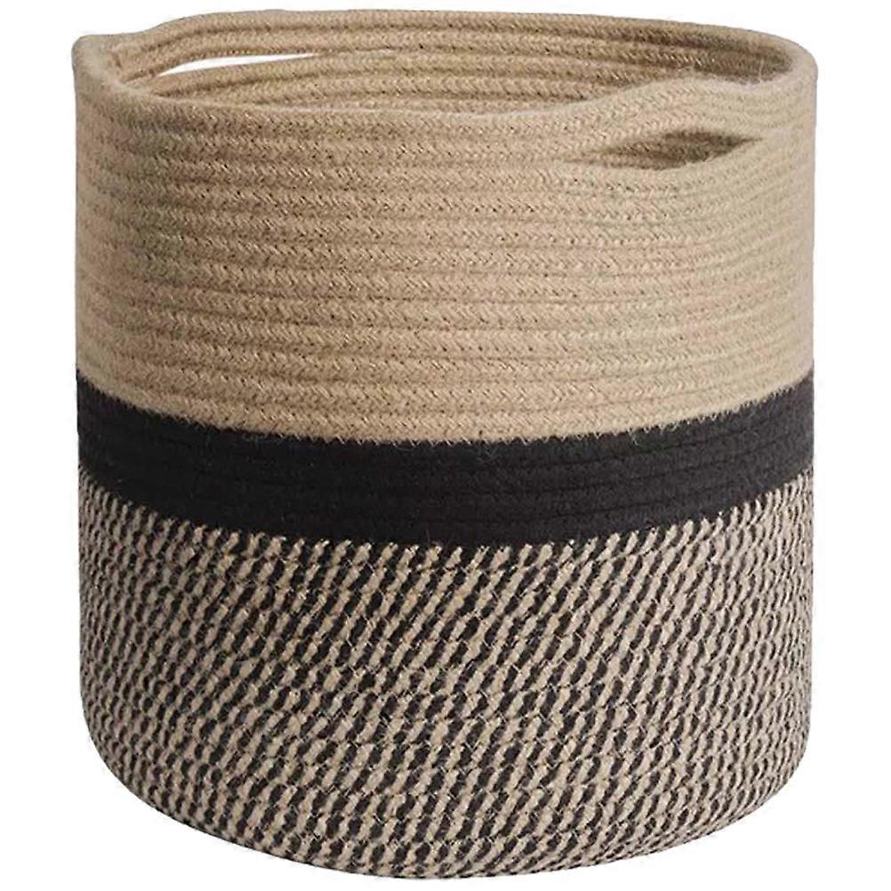 Woven Storage Basket for Clothes and Sundries Made of Cotton Rope Assorted Color