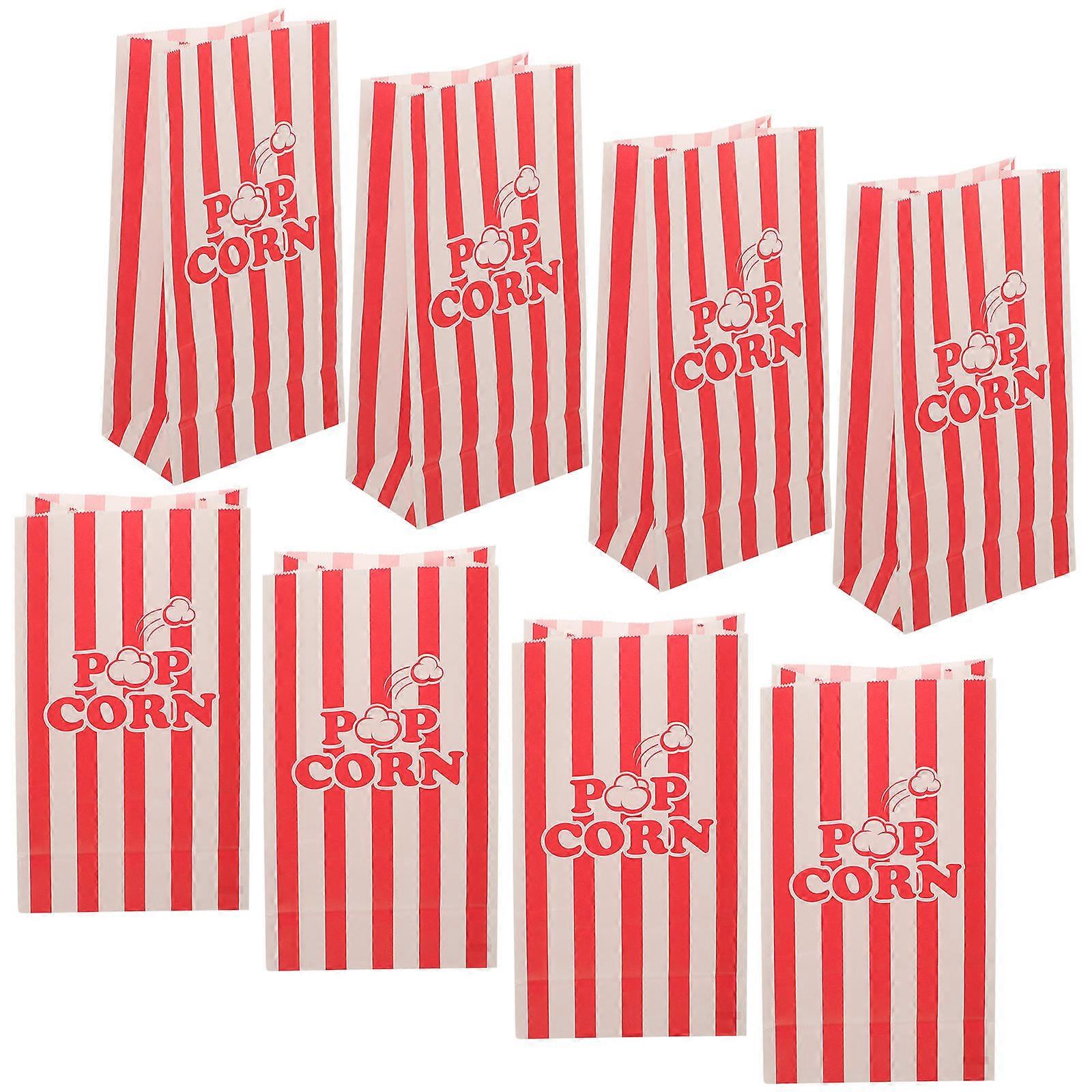 Popcorn Paper Bags in Assorted Colors Made of Coated Paper for Party Use and Snack Packaging Lightweight and Easy to Carry 50pcs