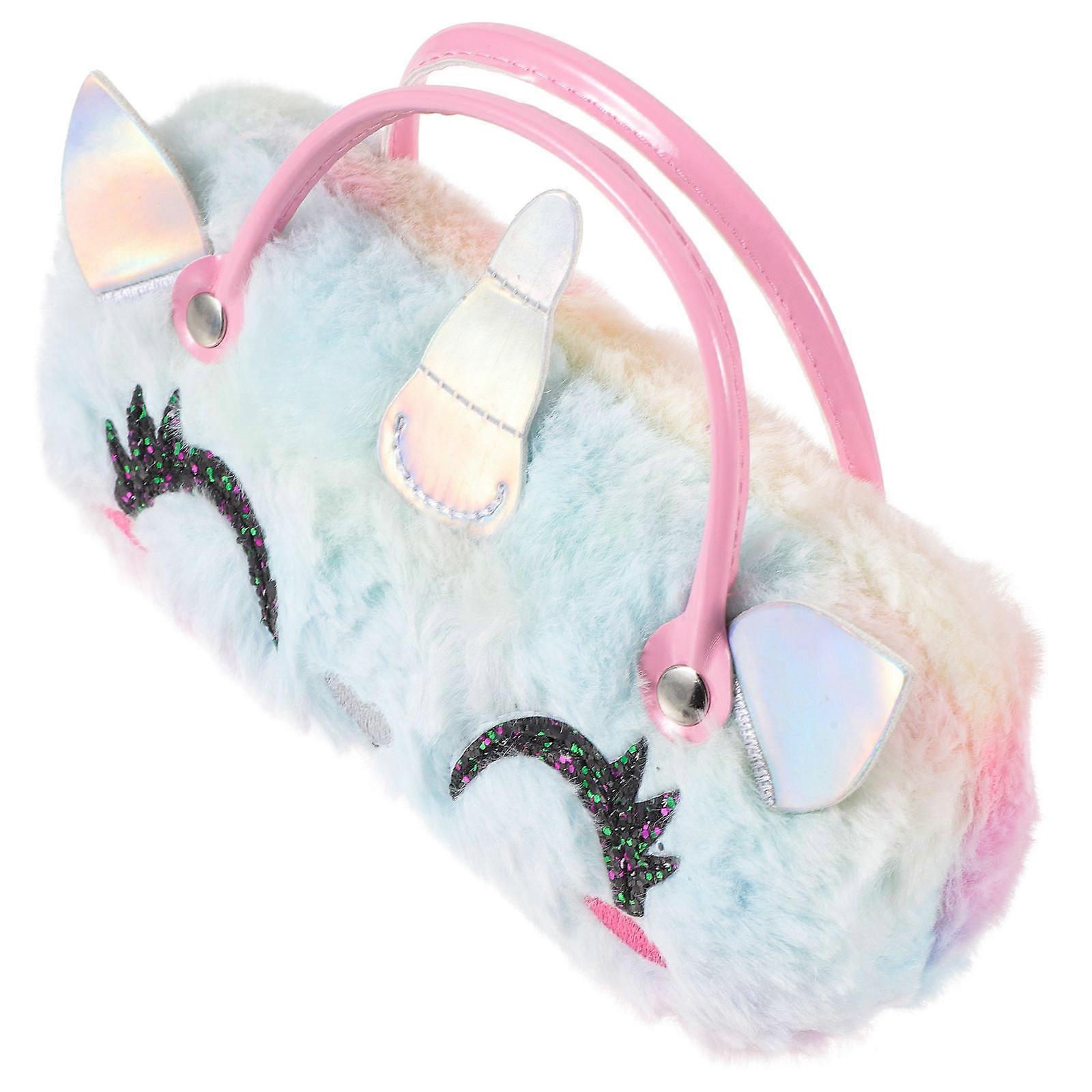 Cute Unicorn Portable Eyeglasses Case For Travel Multi Color 17x8cm Protects Eyeglasses 1Pcs
