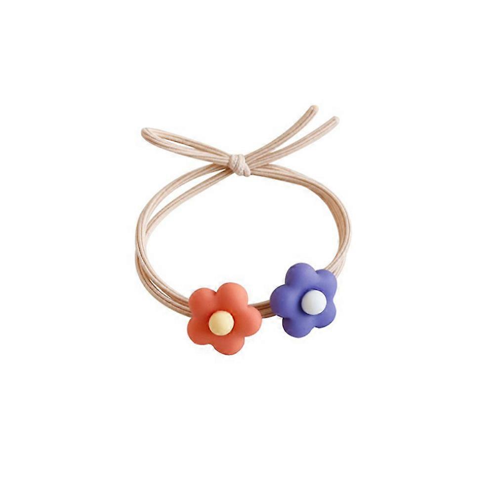 Fashion Flower Hair Tie with Excellent Workmanship for Decoration and Everyday Wear Multi Color Fits All Occasions 5 Pieces