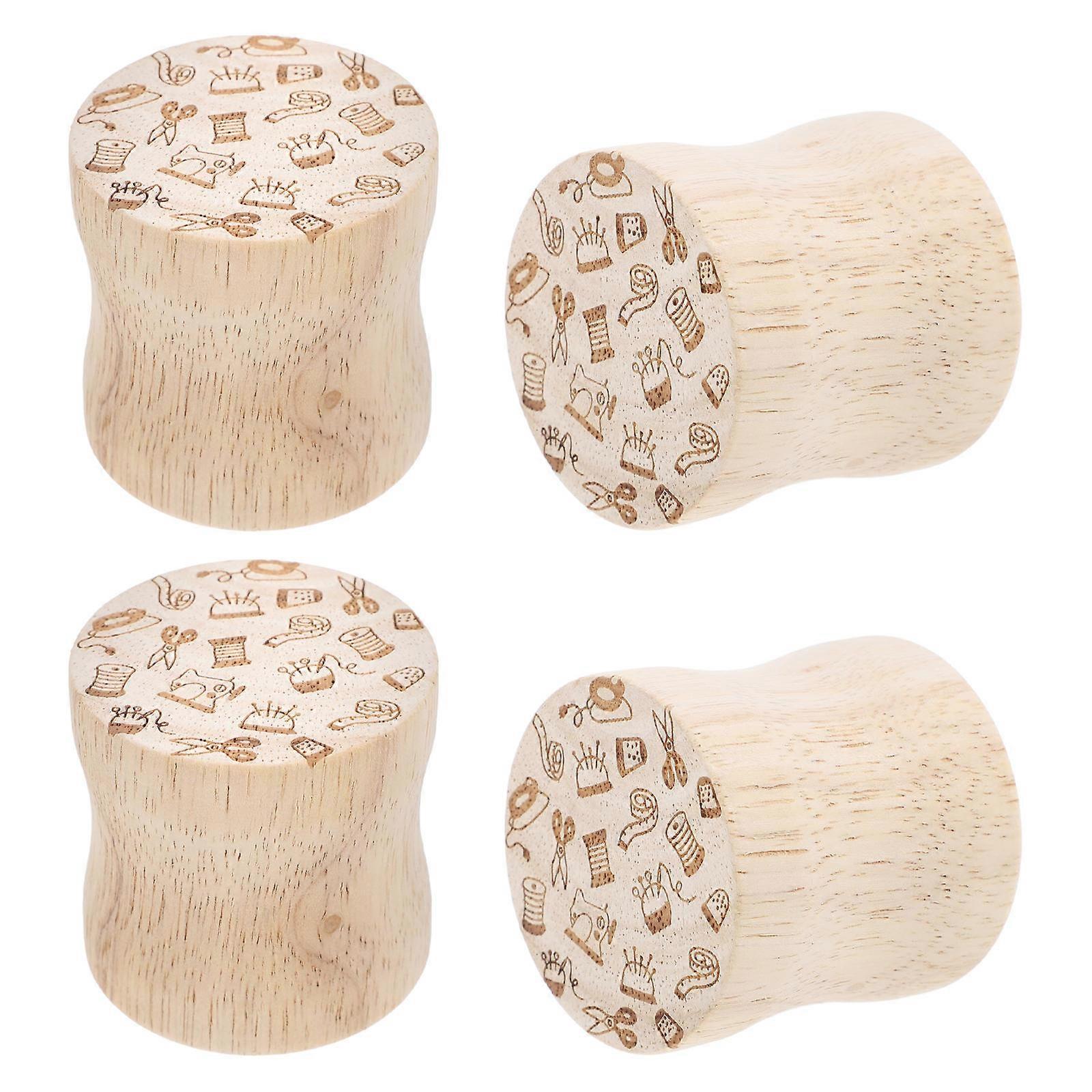 Craft Weights 4Pcs Wooden Fabric Weights For Dressmaking Tailors And Artists Light Yellow Cylindrical Design Multi-Functional Tool