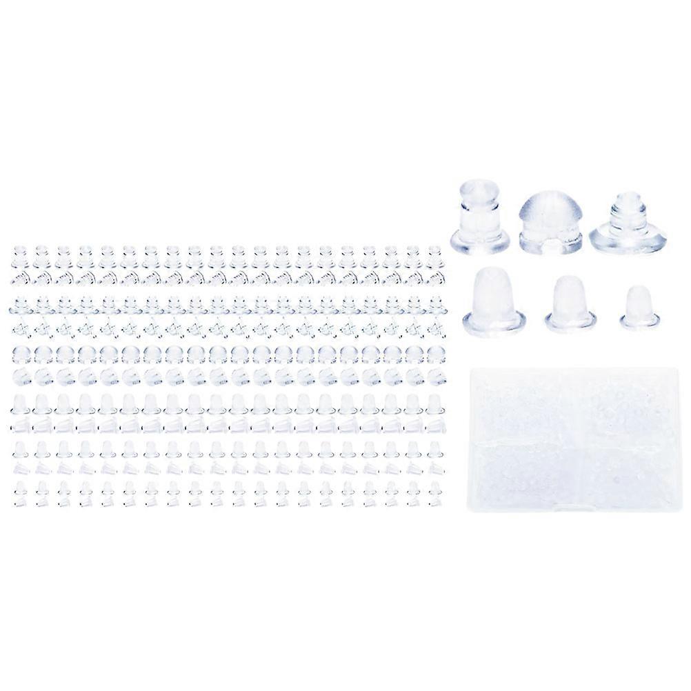 600pcs Transparent Silicone Earring Backs for Studs Replacement Ear Safety Back for Cell Phone Use