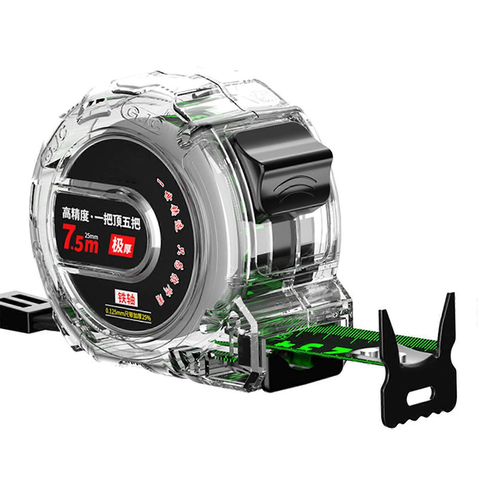 5m Clear Measuring Tape With Fluorescent Scale - Engineering Tape Measure For Builders And Precise Measurements