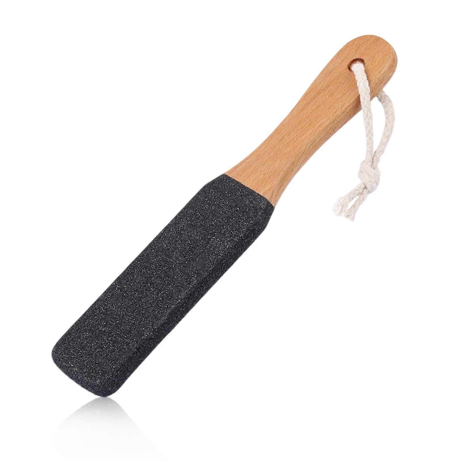 Double-Sided Foot File and Callus Remover, Pedicure Rasp for Hard Skin, Corns, Calluses, and Cracked Heels with Wooden Handle for Effective Foot Care