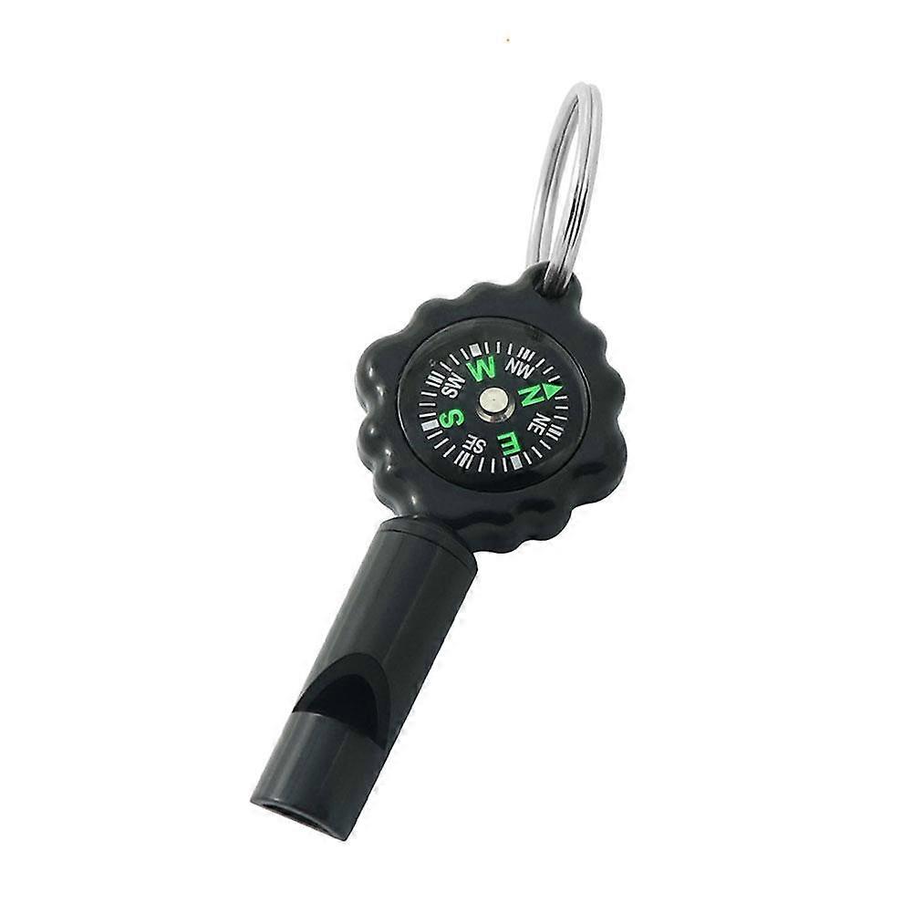 Multifunctional whistle compass outdoor survival whistle plastic compass