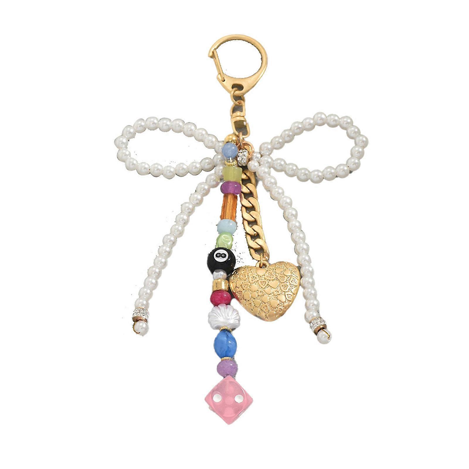 Rosetter Nyckelring Väska Berlocker för kvinnor Handväska Ryggsäck Väska Hängsmycke Berlocker Estetisk Nyckelring Berlocker Flerfärgad