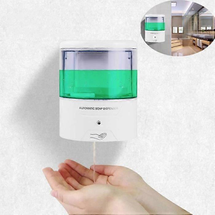 Wall-mounted liquid soap dispenser - White - 600ml - Infrared auto-sensing - ABS