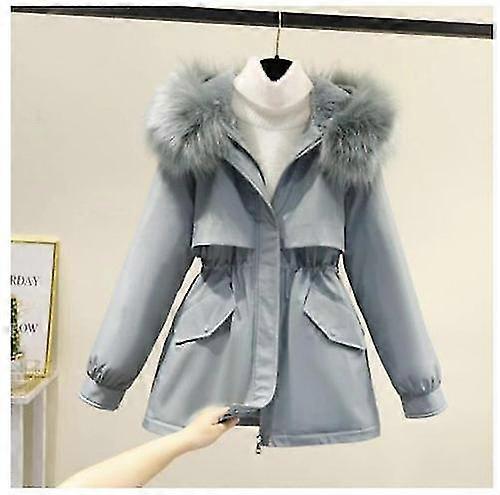 Ladies Parker Jacket 2022 Winter New Arrival Loose Plush Padded Cot...