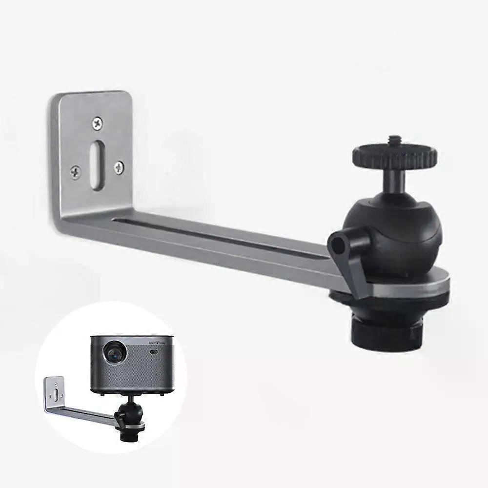 Wall Mount Projector Stand Sturdy Durable Aluminium Alloy Metal Bracket Multi-angle Adjustable Compatible with Most Projectors