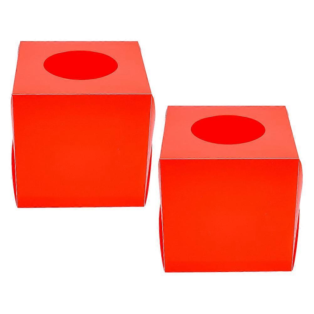 Red MultiFunctional Box and Raffle Box for Parties Made of Plastic 2pcs