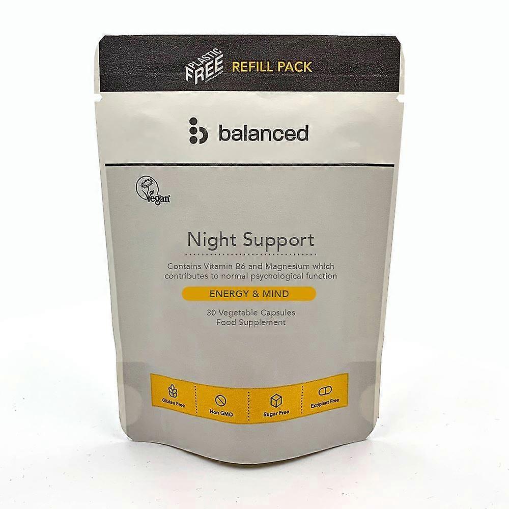 Balanced Night Support 30 Veggie Caps - Refill Pouch - 2 Pack