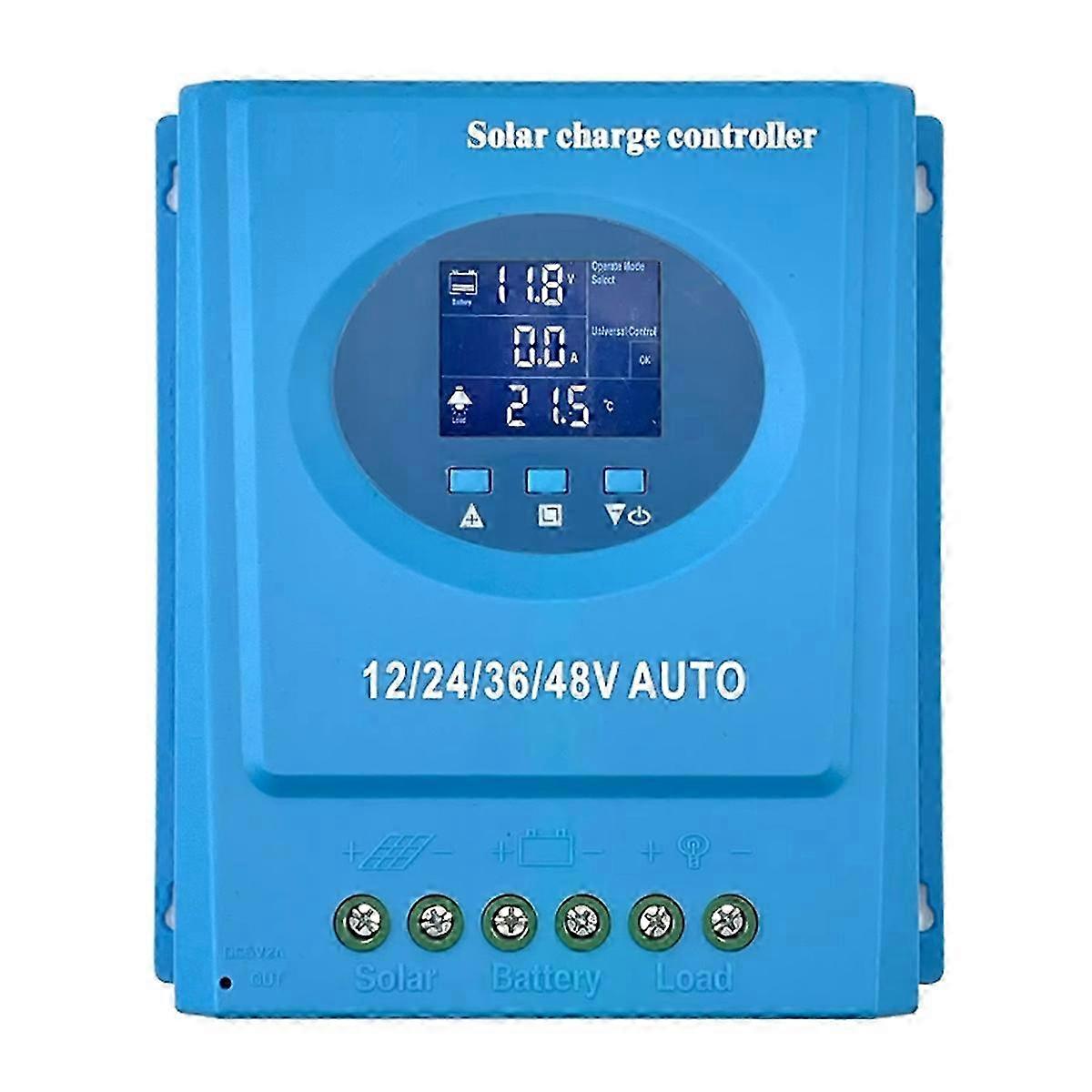 MPPT Solar Charge Controller 12V-48V for Lead-Acid/Lithium Battery with 120A Dual USB Charging Port & Auto LCD Display for Mobile Phones