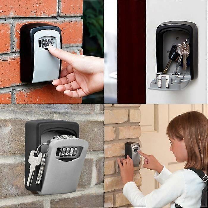 4 Digit Combination Lock Insurance Box Wall Mount Organizer Security Box for Key Storage--SEC