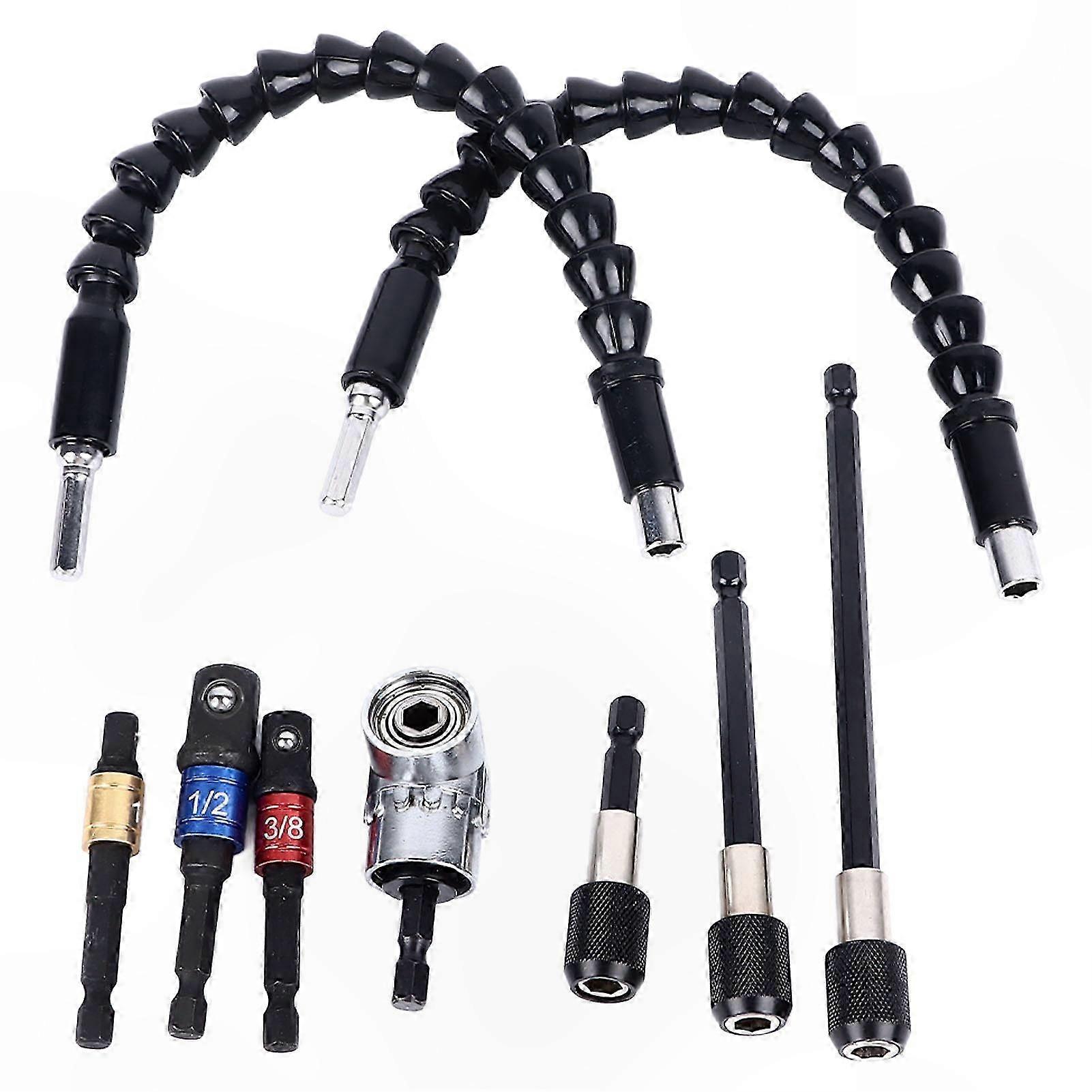 Universal Drill Bit Extension Kit with Quick Connect and Flexible Shaft for Car & Home Maintenance Tools