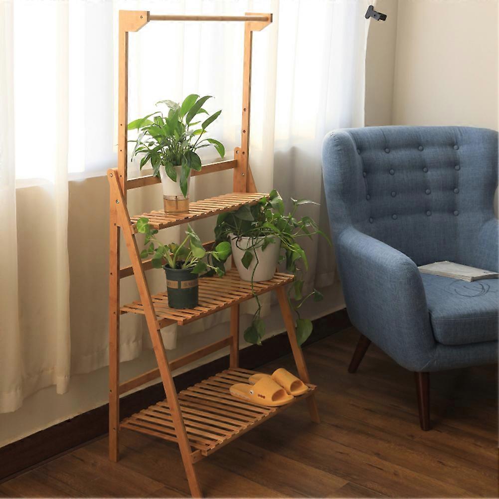 Multifunctional Bamboo Storage Rack 96x68.5x40cm Brown for Home