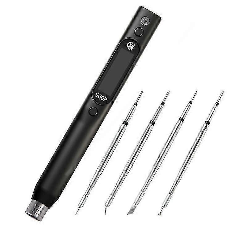 S60P Anti-Static Nano Soldering Iron Pen Support PD/QC Power Supply Iron Tip Set Compatible with C210 Solder Tip