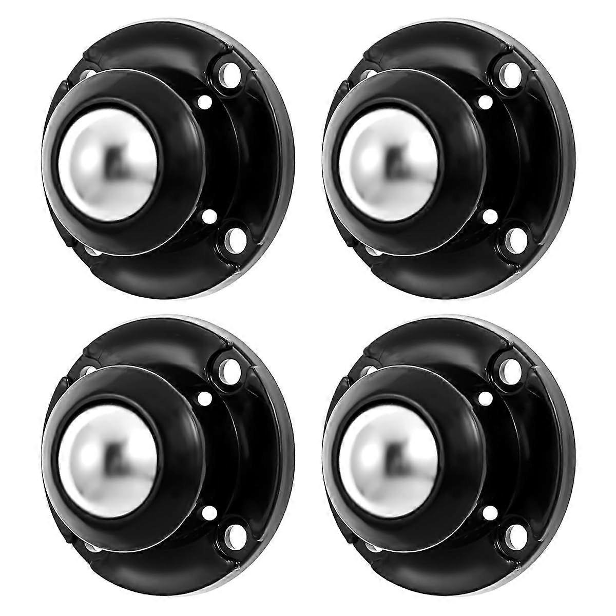 4 PCS Self Adhesive Caster Wheels for Furniture, Stainless Steel Paste Universal Wheel Pulley 360 Degree Rotation Mini Low Profile Swivel Wheels for F