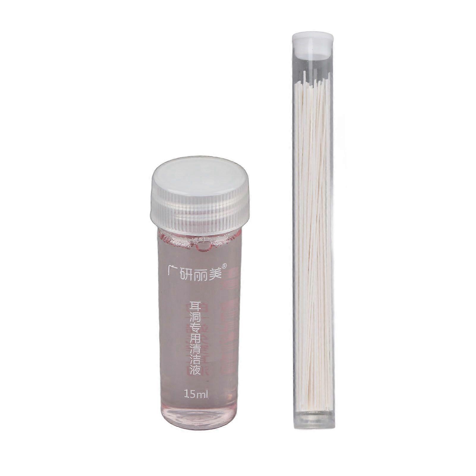 Ear Piercing Cleaning Kit Deodorant Blocking Free Cleaning Ears Holes Tools 15ml Solution 70pcs Lines