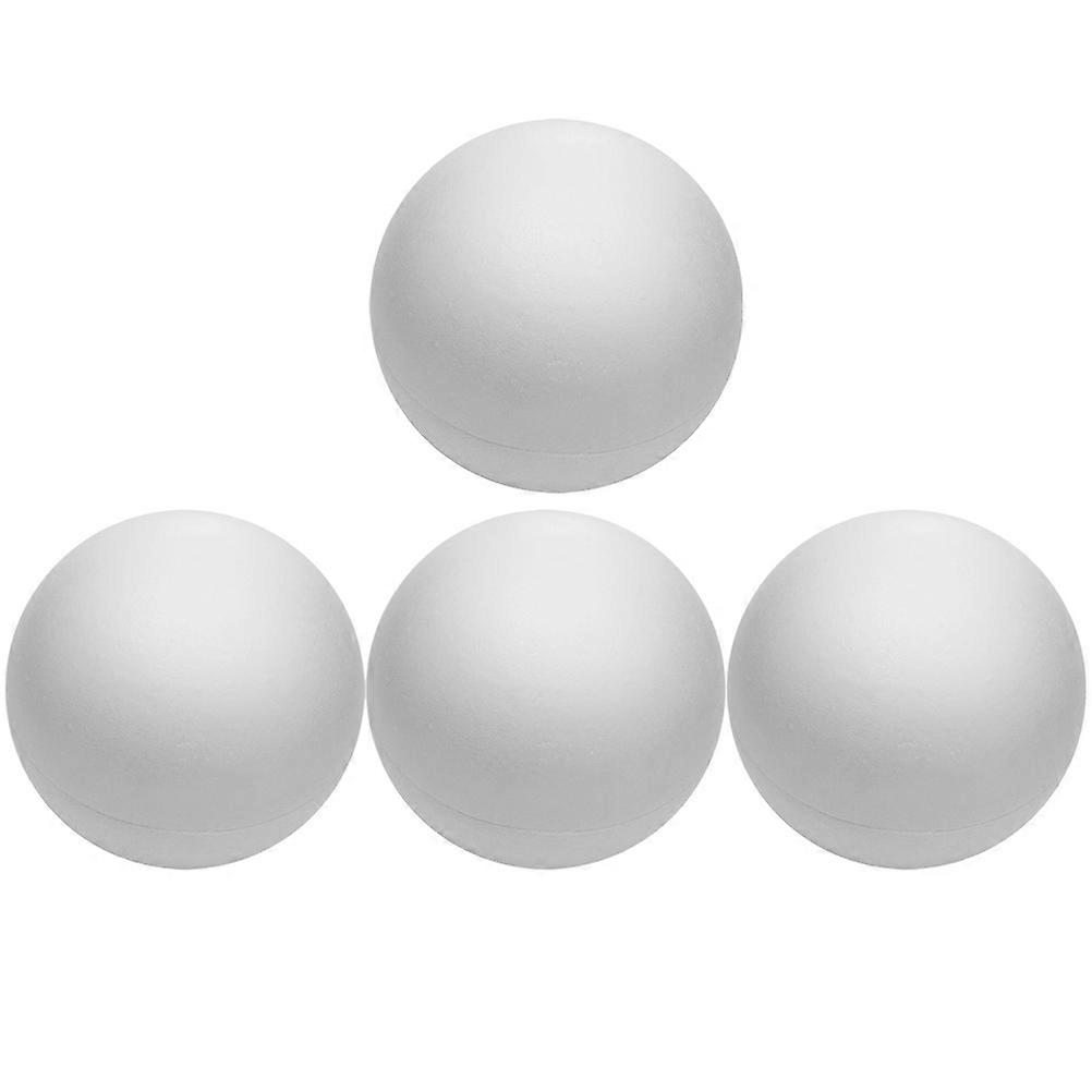 White Foam Balls for Craft Decor Safe Light DIY Ornaments 4 Pieces