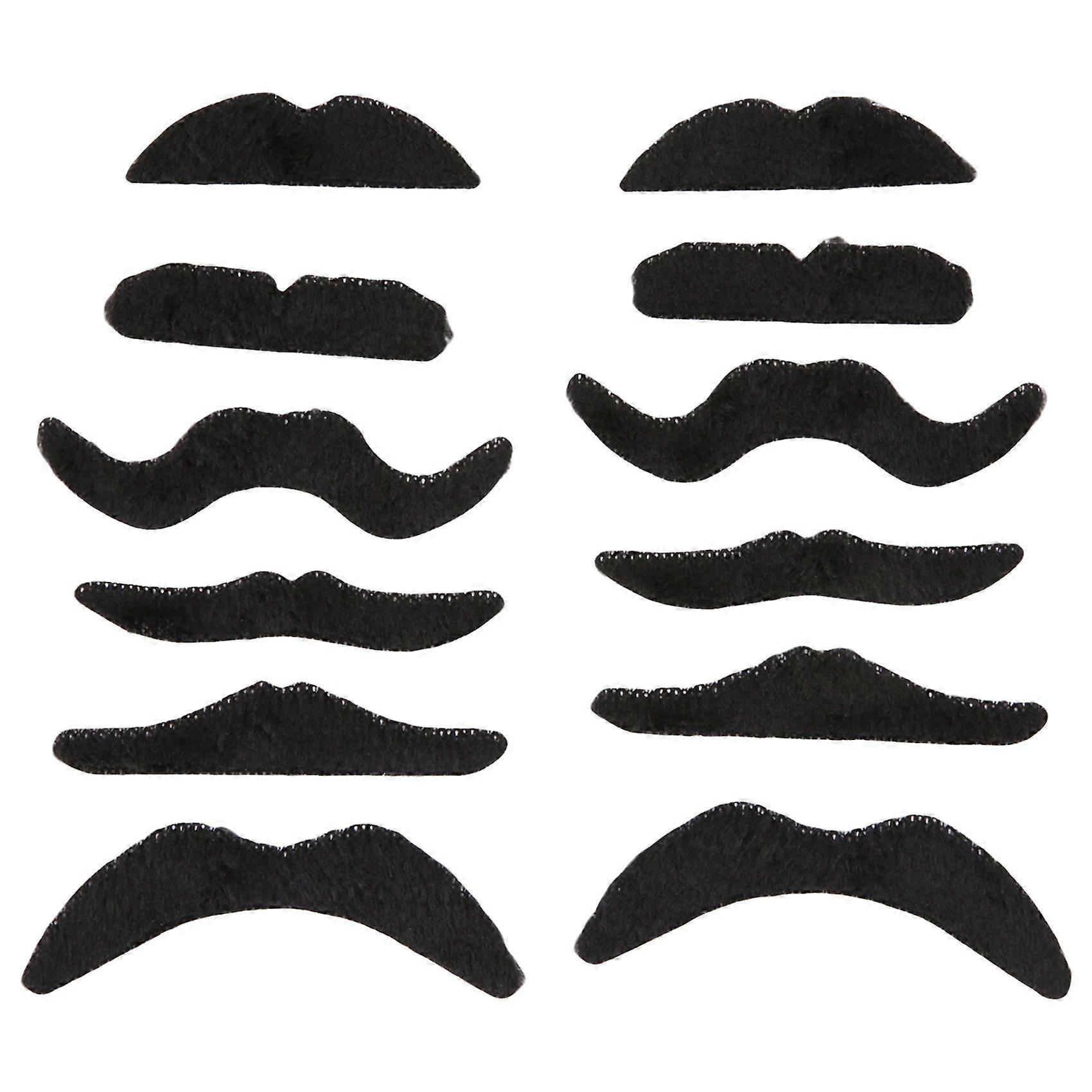 12 Pack Adhesive / Mustache Set Party Birthday