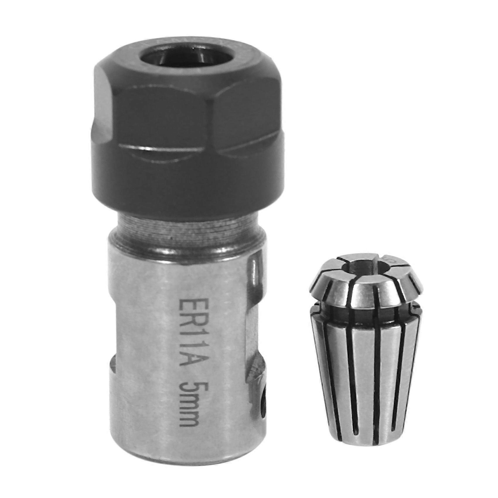 Er11 5Mm Motor Shaft Collet Chuck Spindle Extension Rod Inner + Er11 Spring Collet For Milling Mach