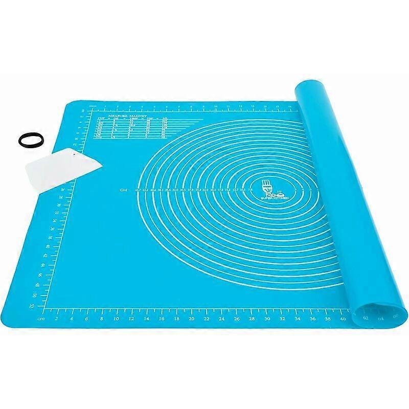 Extra Large Thick Non-Stick Silicone Baking Mat with Dough Scraper, Non-Slip Fondant Kneading Mat, BPA Free, Epoxy Resin Jewelry Casting Mat (71x51cm