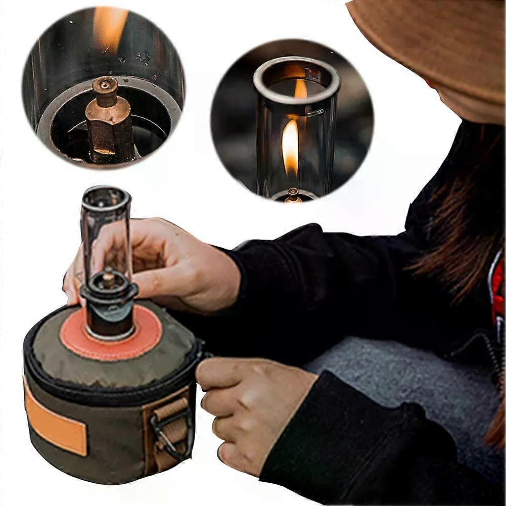 Camping Gas Lantern Butane Gas Light Lantern Multi-Function Gas Candle Light Portable Tent Lantern for Outdoor Emergencies
