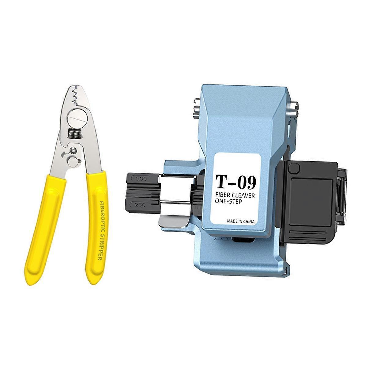 T-09 Fully Automatic Fiber Optic Cleaver Leather Wire Pliers Optical Fiber Fusion Splicer Cutter Cold Cut Hot Melt