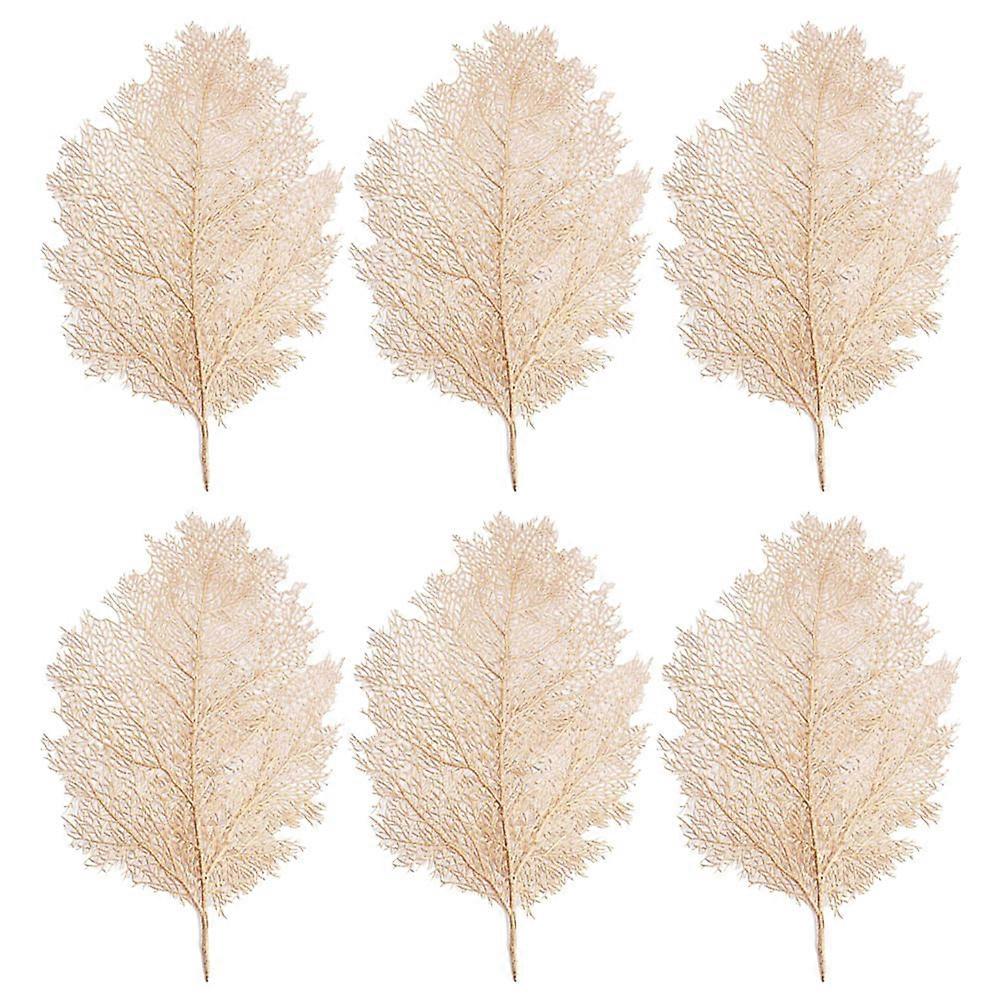 Nordic Western Placemat Golden Color Heat Insulation Mat Non-Slip Surface Christmas Occasion 6Pcs