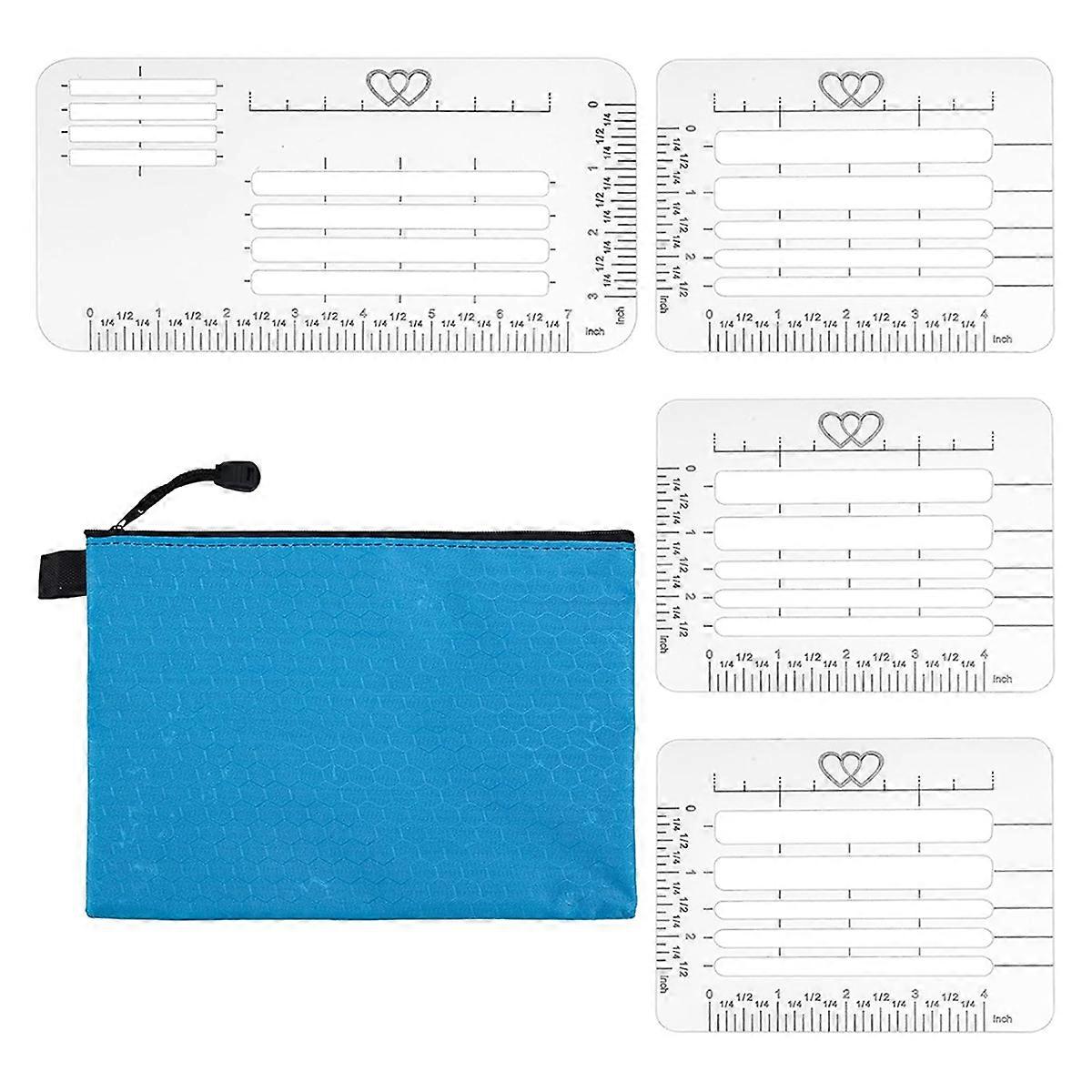 4pcs Envelope Addressing Guide Stencil, Envelope Address Stencil Templates Ruler Guide Straight for