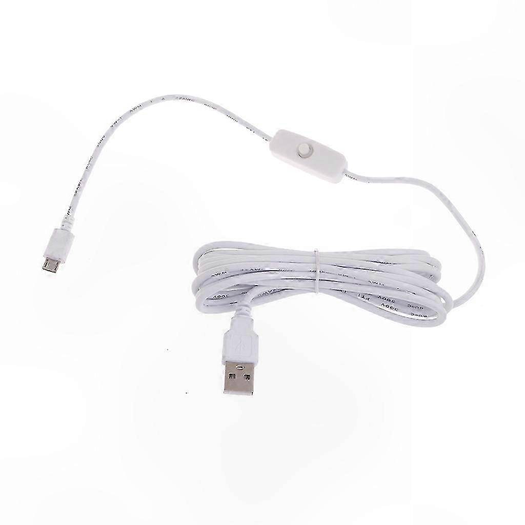 Micro USB to USB Power Cable with Switch for Raspberry Pi Projects and Devices