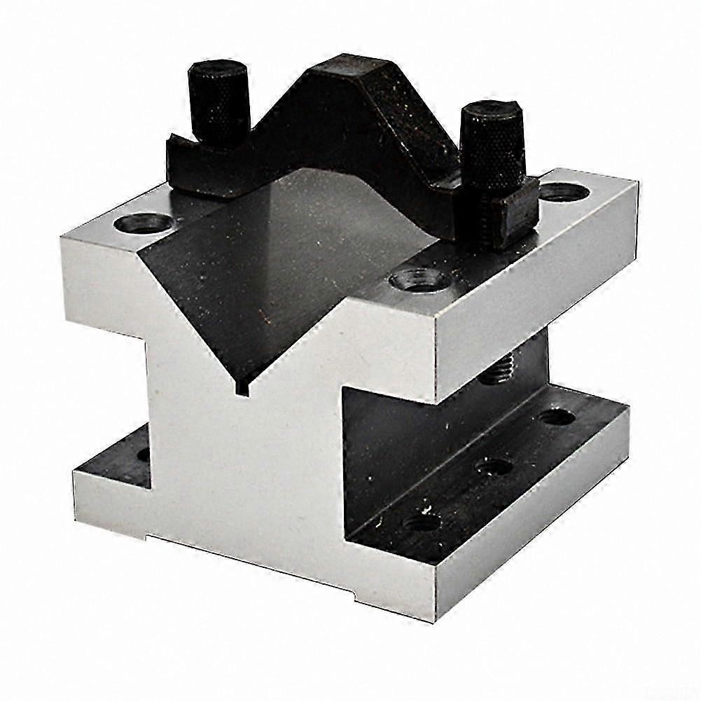 90-Degree V-Block with Clamp, Durable Precision Tool, 60x60x50mm Size