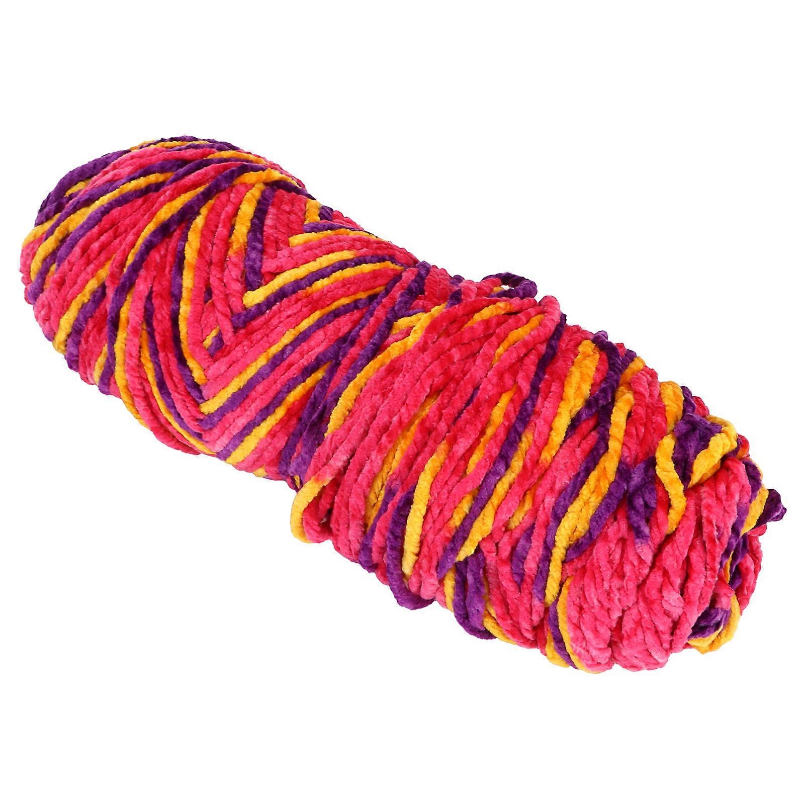 Colored Yarn 80m Fluffy Soft Polyester for Knitting Crafts