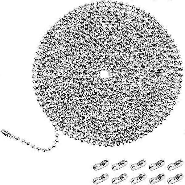3m Blind Chain, Roller Chain Beaded Zipper Extension, Chain Ball