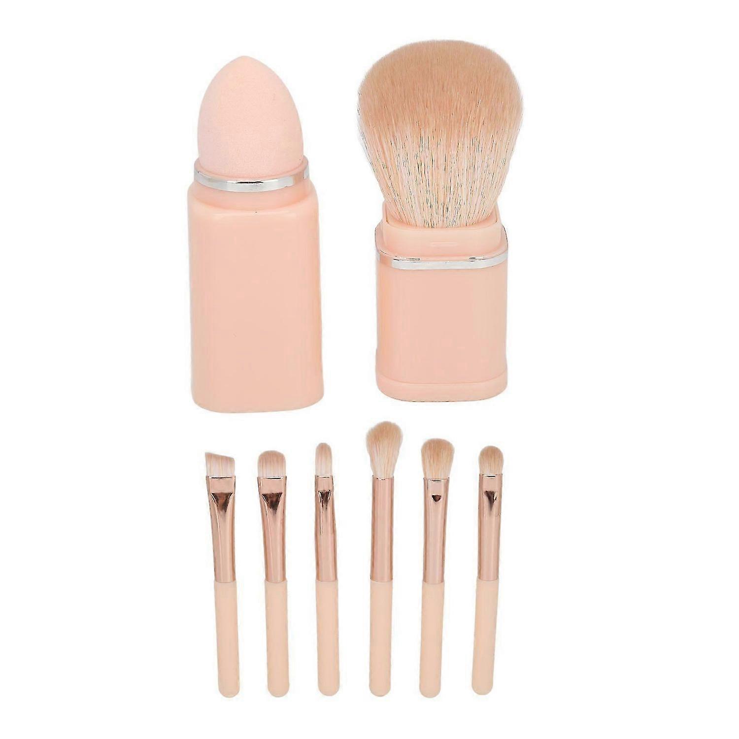 2025 Latest Model 8 in 1 Mini Makeup Brush Set Retractable Portable Soft Stron...