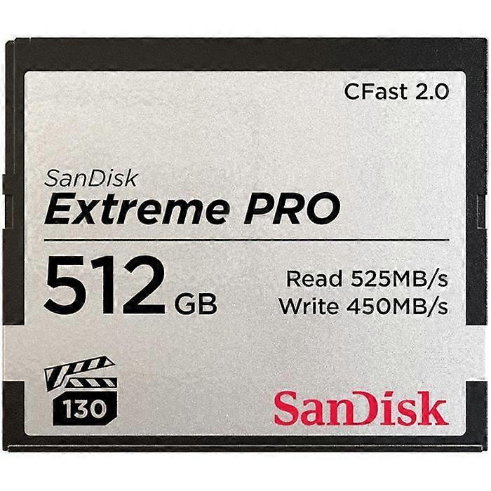 Extreme Pro CompactFlash CFast 2.0 512 GB memory card - SANDISK - VPG-130
