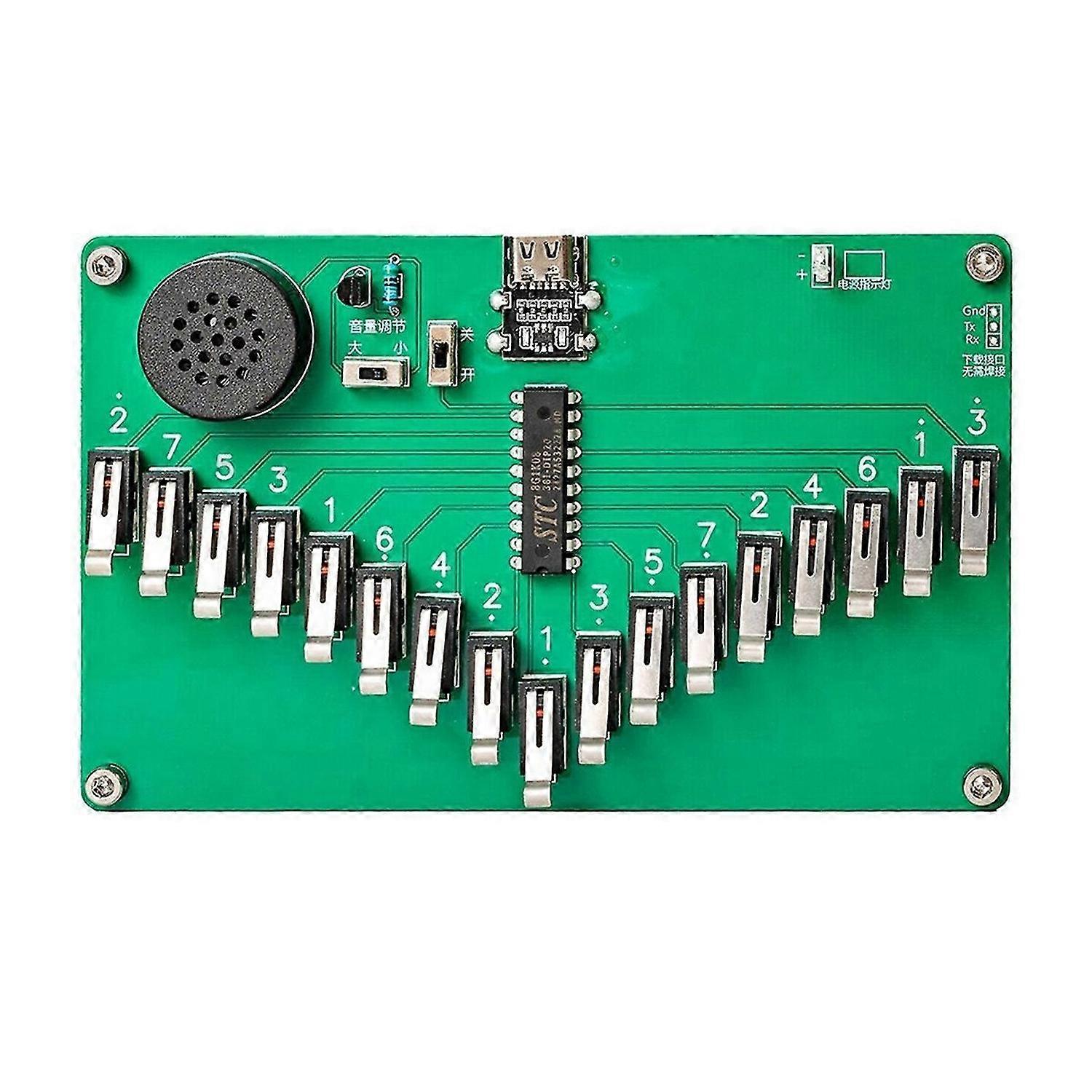 Electronic Kalimba Thumb Piano 17 Key Heptatonic Scale Instruments Electronic DIY Soldering Kit 17 Key Heptatonic Scale
