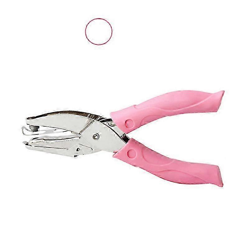 2025 Small Single Hole Punch Comfortable Handle Compact Lightweight Handheld Hole Puncher for Home Office DIY