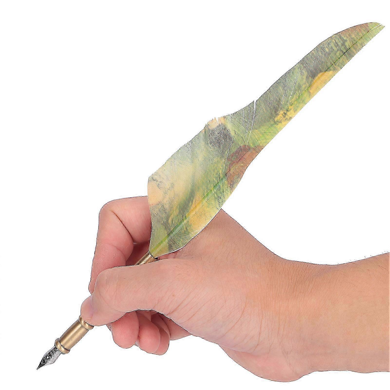 Retro Feather Pen Calligraphy Set with Stamp Tool, 25.8x15.3x4.3cm 2025