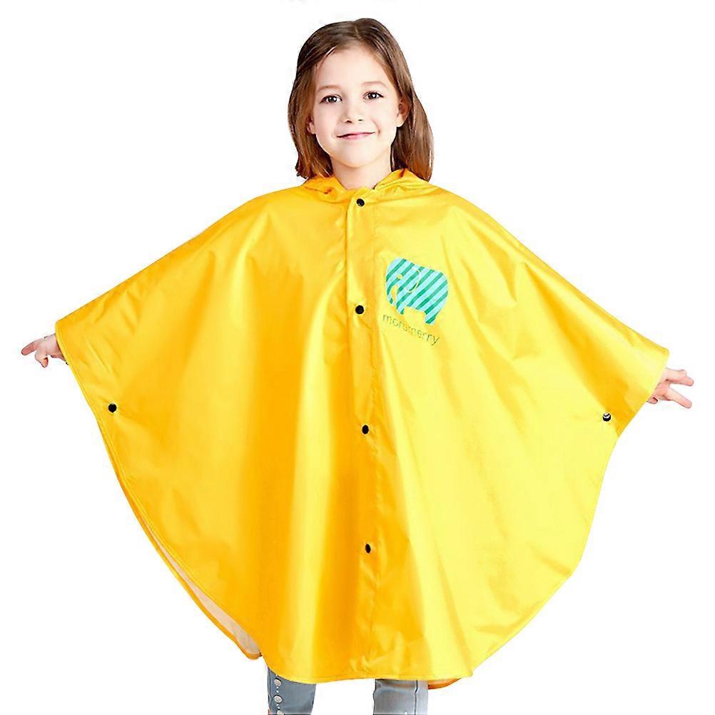 Capa de chuva para crianças engrossar poncho de chuva para à prova de chuva amarelo à prova d'água